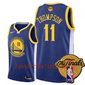 NBA Golden State Warriors Trikot Klay Thompson 11 2018 NBA Finals Patch Nike Blau Swingman - Herren